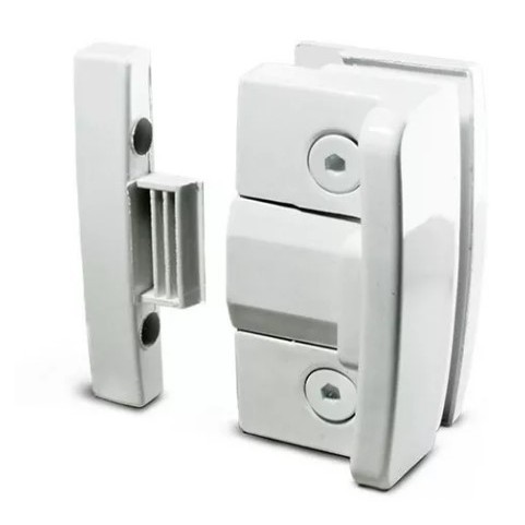 Fecho Bate Fecha 1571 P/ Janela Vidro V/A Polímero Branco