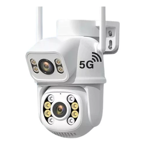 Câmera Dupla 5G Externa Ip a Prova D'água com Infravermelho Alarme Wifi Hd Sensor De Movimento