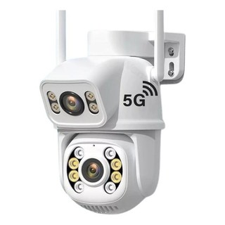 Câmera  Dupla 5G Externa Ip a Prova D'água com Infravermelho Alarme Wifi Hd Sensor De Movimento