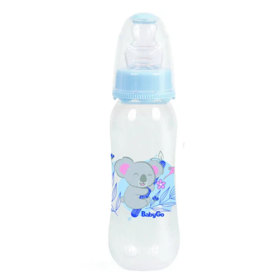 Mamadeira Orto Sil Coala Azul 240ml - Baby Go