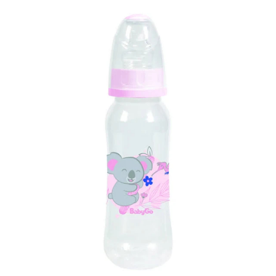 Mamadeira Orto Sil Coala Rosa 240ml - Baby Go