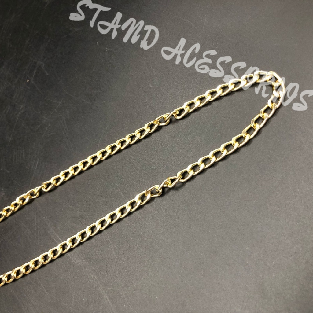 Corrente Dourada ou Prata em Alumínio - 5 Metro Tamanho 5x7.5mm