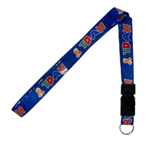 Chaveiro Cordão Pescoço TDAH Azul em Oferta na Shopee