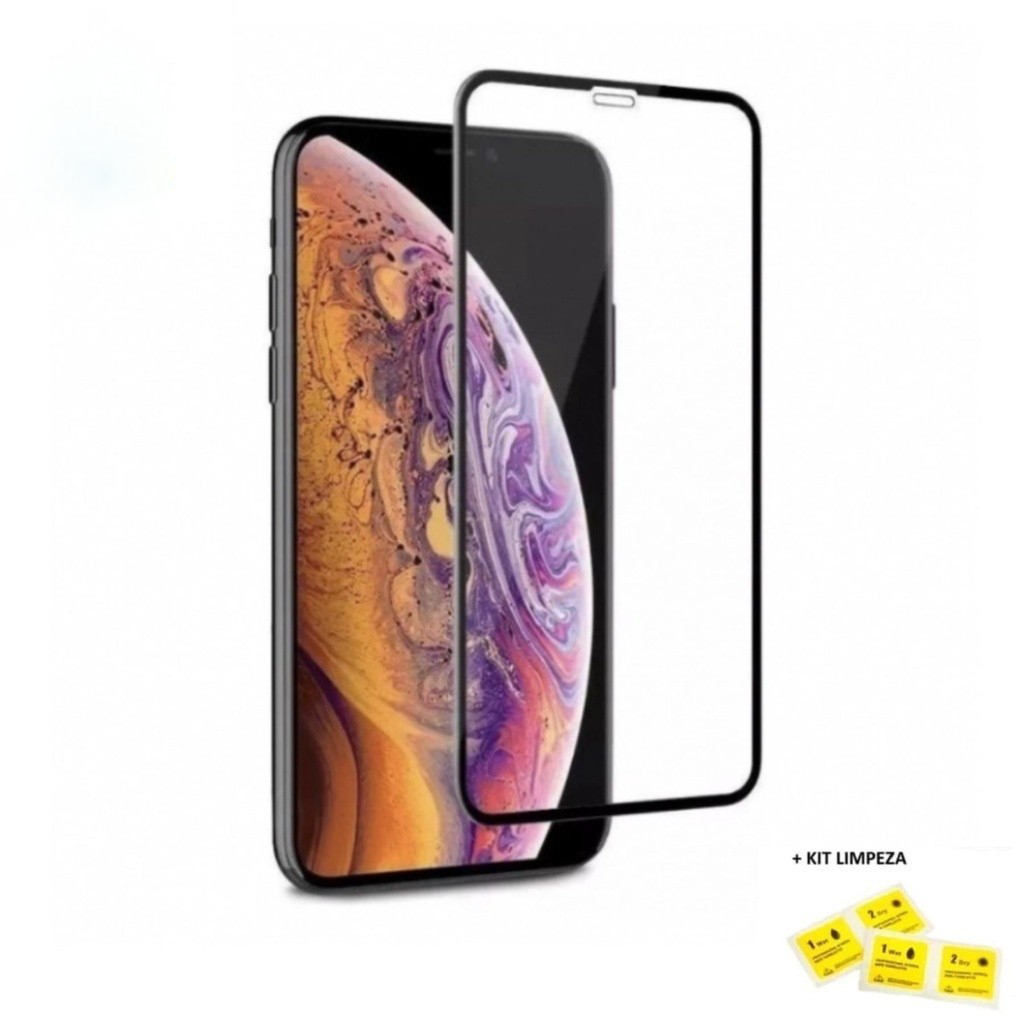 Película 9D Vidro Full Cover Para iPhone 6 7 8 Plus X Xs XR 11 11 12 13 Pro Max em Oferta na Shopee