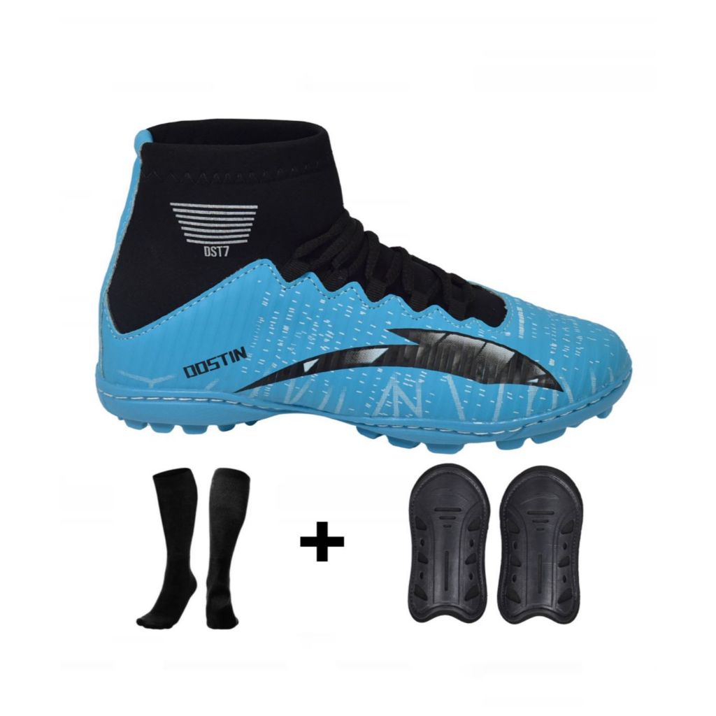 Kit Chuteira Cano Alto Society Meiao + Caneleleira  Adulto Quadra Cano Alto Costurada Envio Imediato