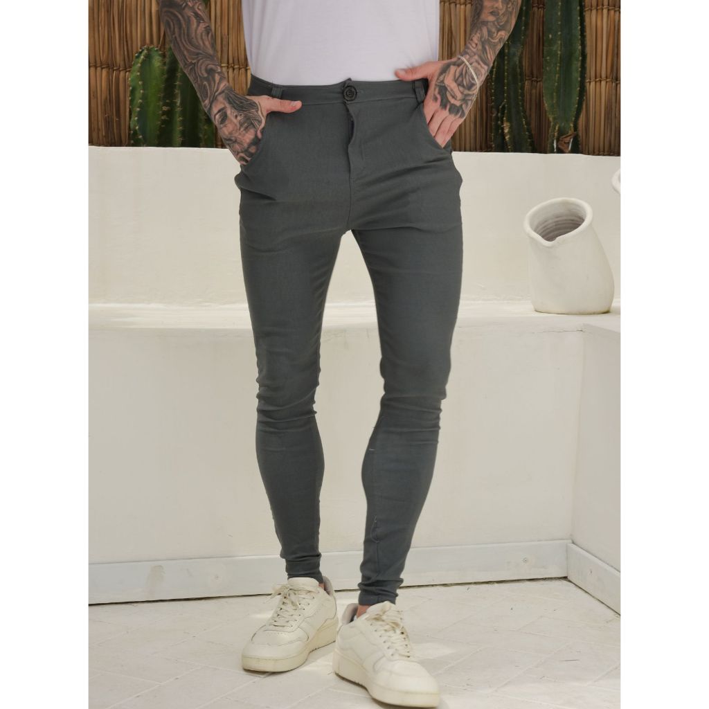 Calça Social Masculina Skinny Alfaiataria com Elastano Promoção