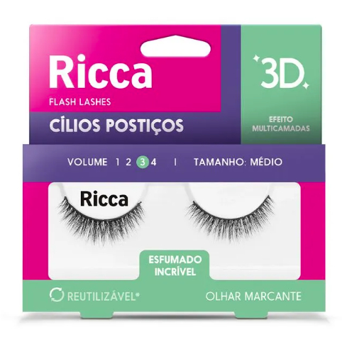 Cílios 3D Esfumado Incrível Ricca