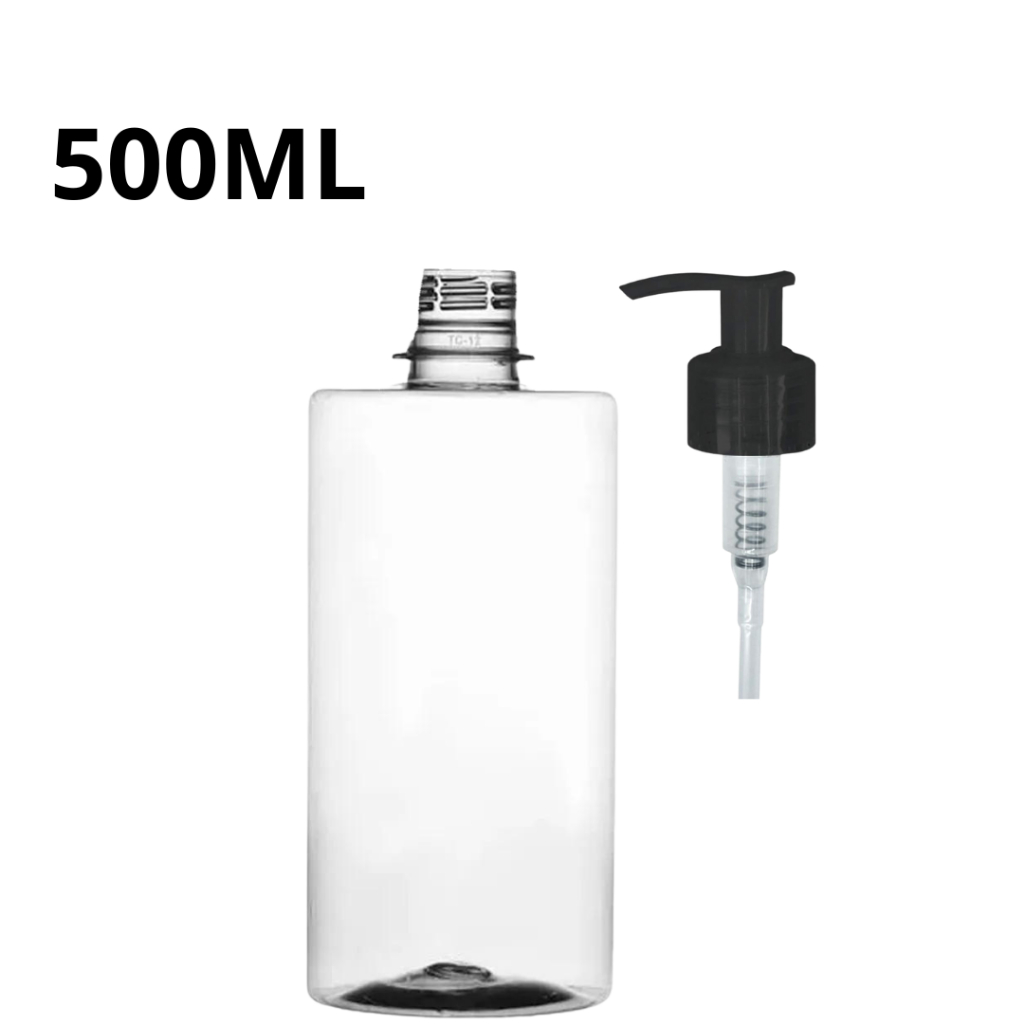Frasco Pet 500ml Com Válvula Dosadora Bom para Shampoo Condicionador Detergente Sabonete liquido alcool em gel