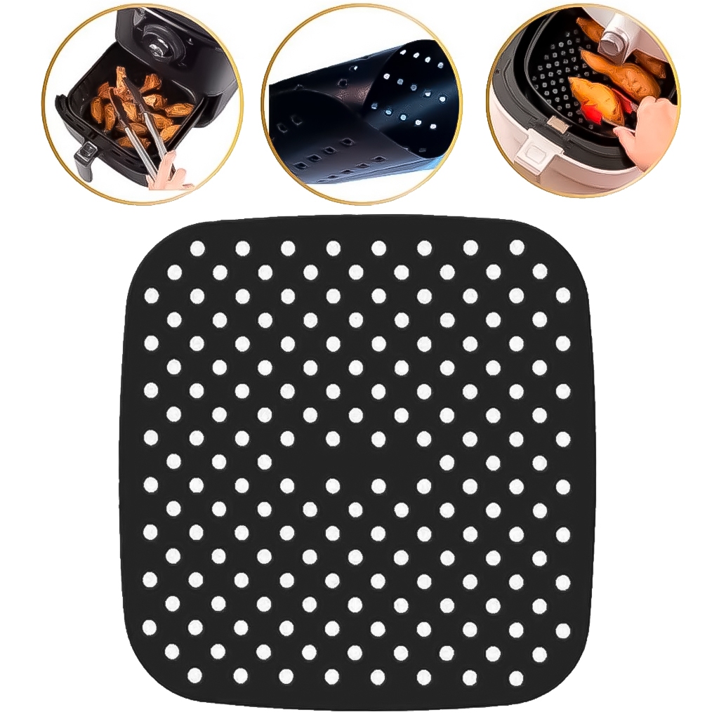Tapete Protetor Silicone Para Air Fryer Fritadeira Universal Não Gruda 19cm Não Mancha em Oferta na Shopee