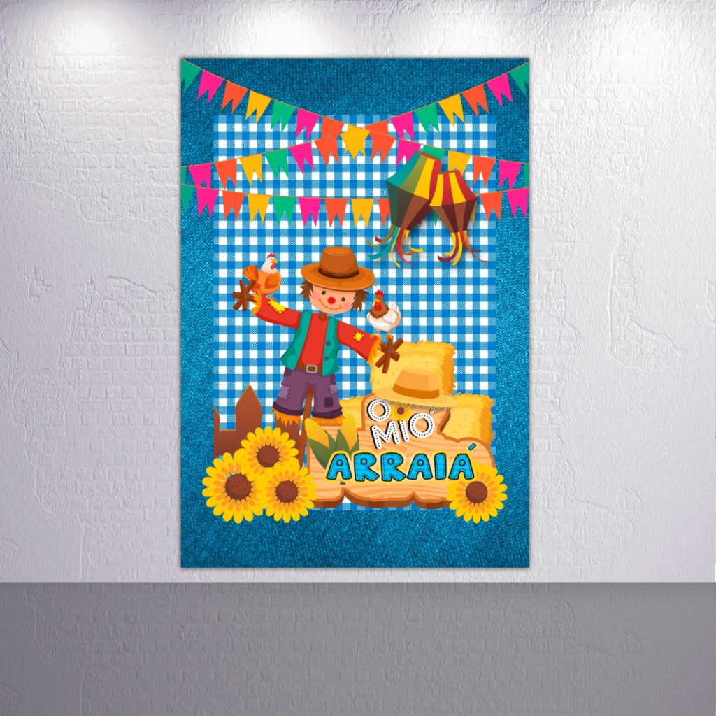 Painel Kit Capa Ou Peças Avulsas Com Trio Cilindro Festa Tematica Arraial Festa Junina