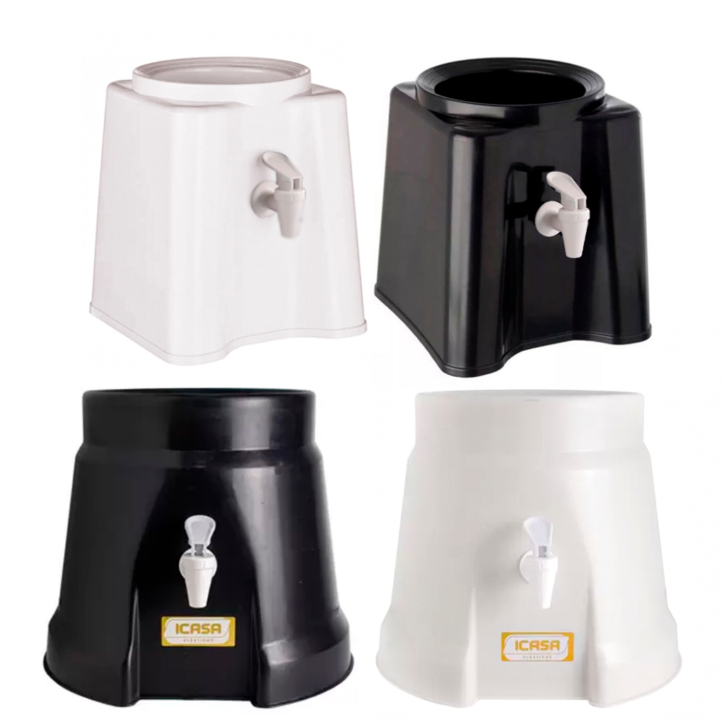 Suporte Para Água Mineral Plástico Base Para Galão Garrafão Preto Branco em Oferta na Shopee