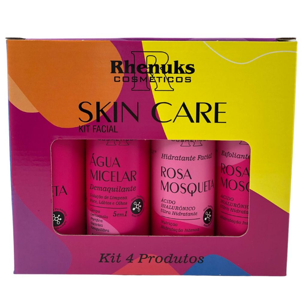 Kit Tratamento Facial Skin Care  Rosa Mosqueta Rhenuks 200 ml em Oferta na Shopee