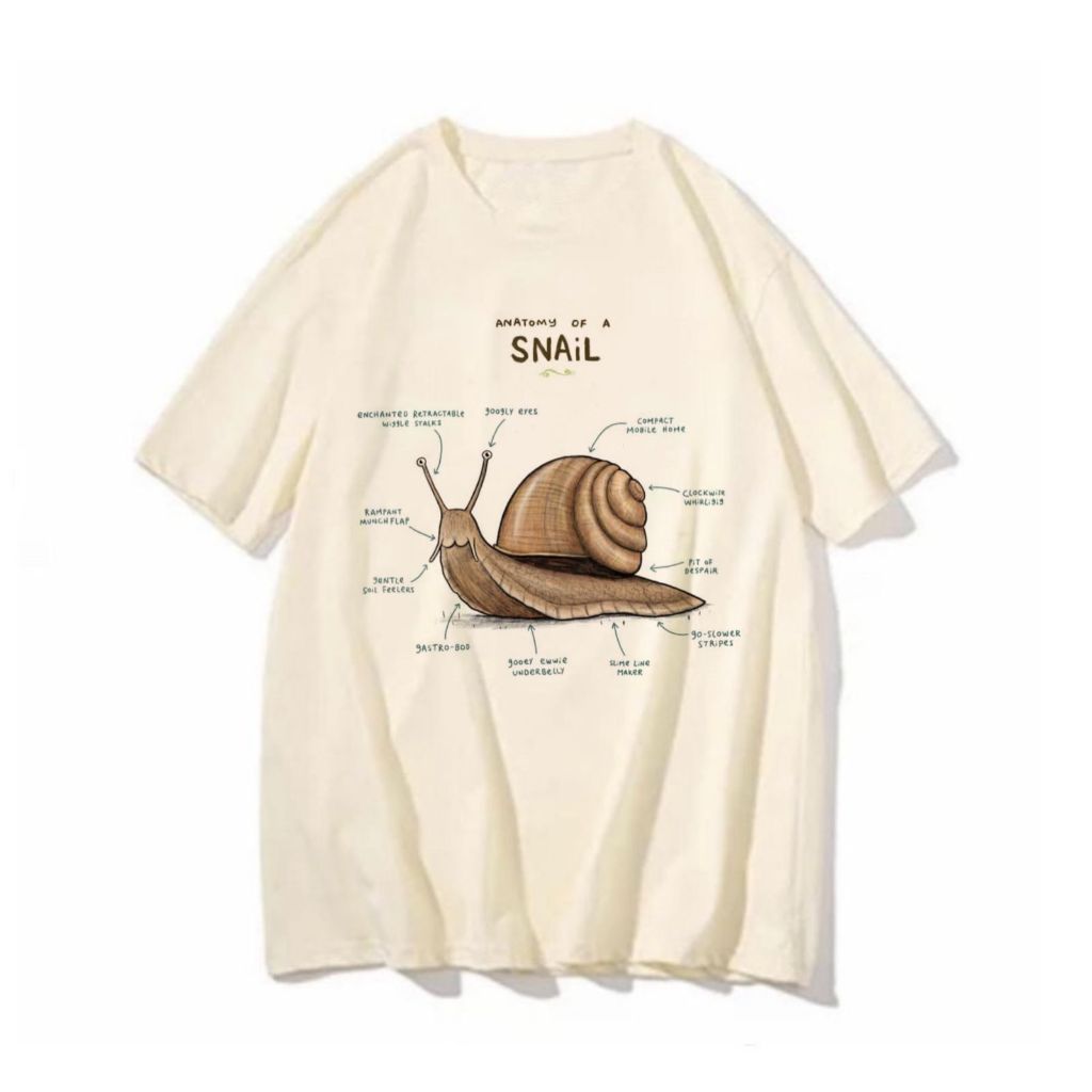 Camiseta Anatomy Snail blusa feminina masculina biologia caracol lesma camisa bicho inseto