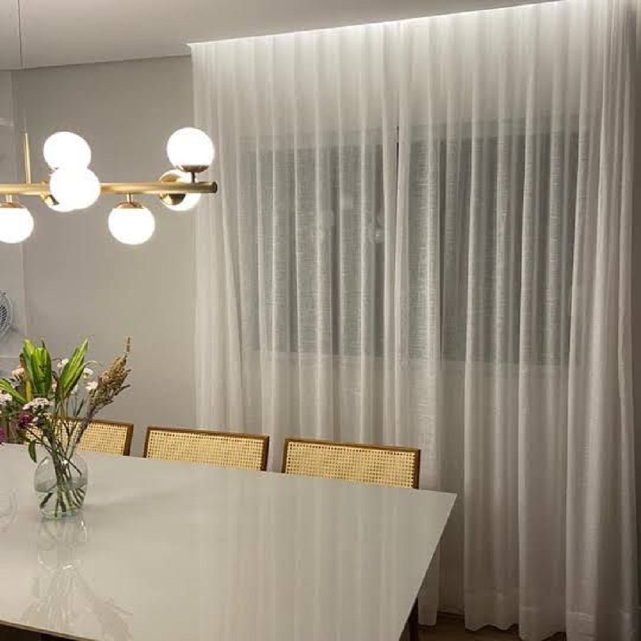 Cortina Linho Voil Flame 3,00mts X 2,70mts Linho em Oferta na Shopee