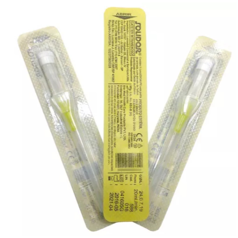 CATETER 24G (amarelo) - KIT com 10 unidades - SOLIDOR. em Oferta na Shopee
