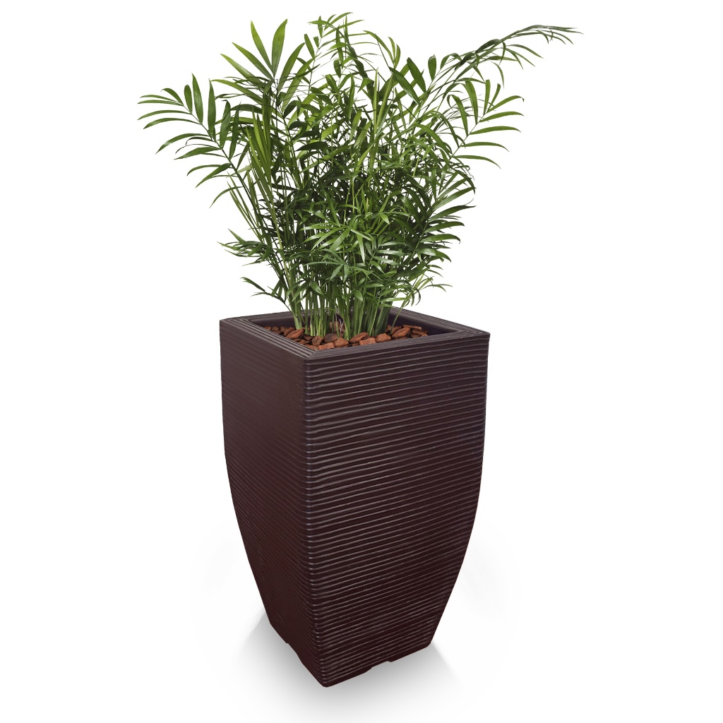 Vaso De Planta Decorativo 60x38 P/ Flores Natural Artificial Design Moderno Polietileno Plastico T
