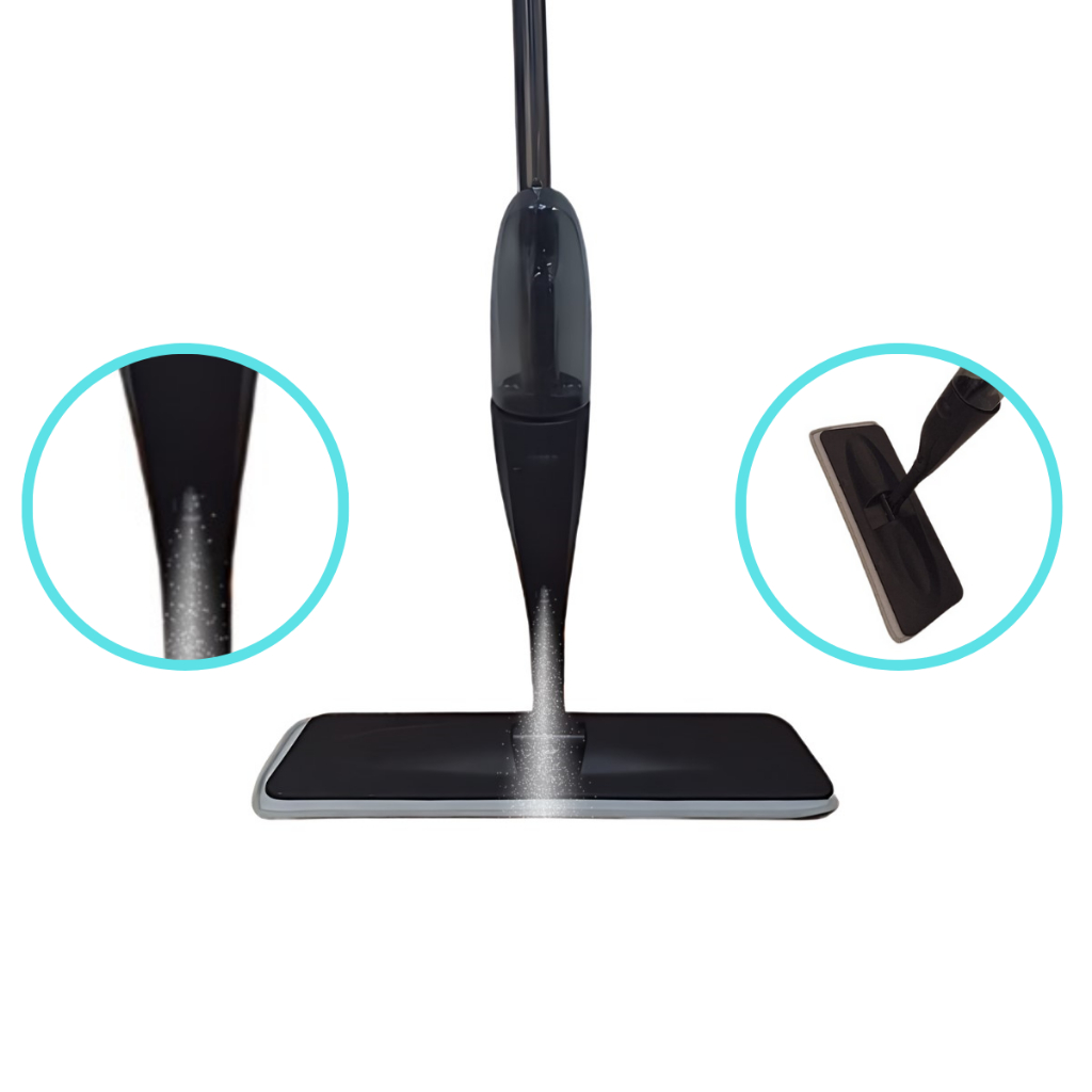 Mop Spray Com Reservatório Rodo Magico Limpeza Prática Com Rotação 360 Limpa e Seca
