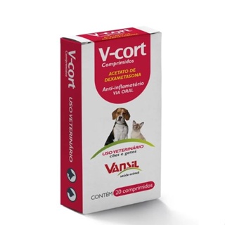 V-Cort 5mg 20 comprimidos em Oferta na Shopee