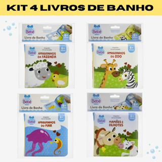 Kit 4 livros de Banho com Histórias Curtas em Oferta na Shopee