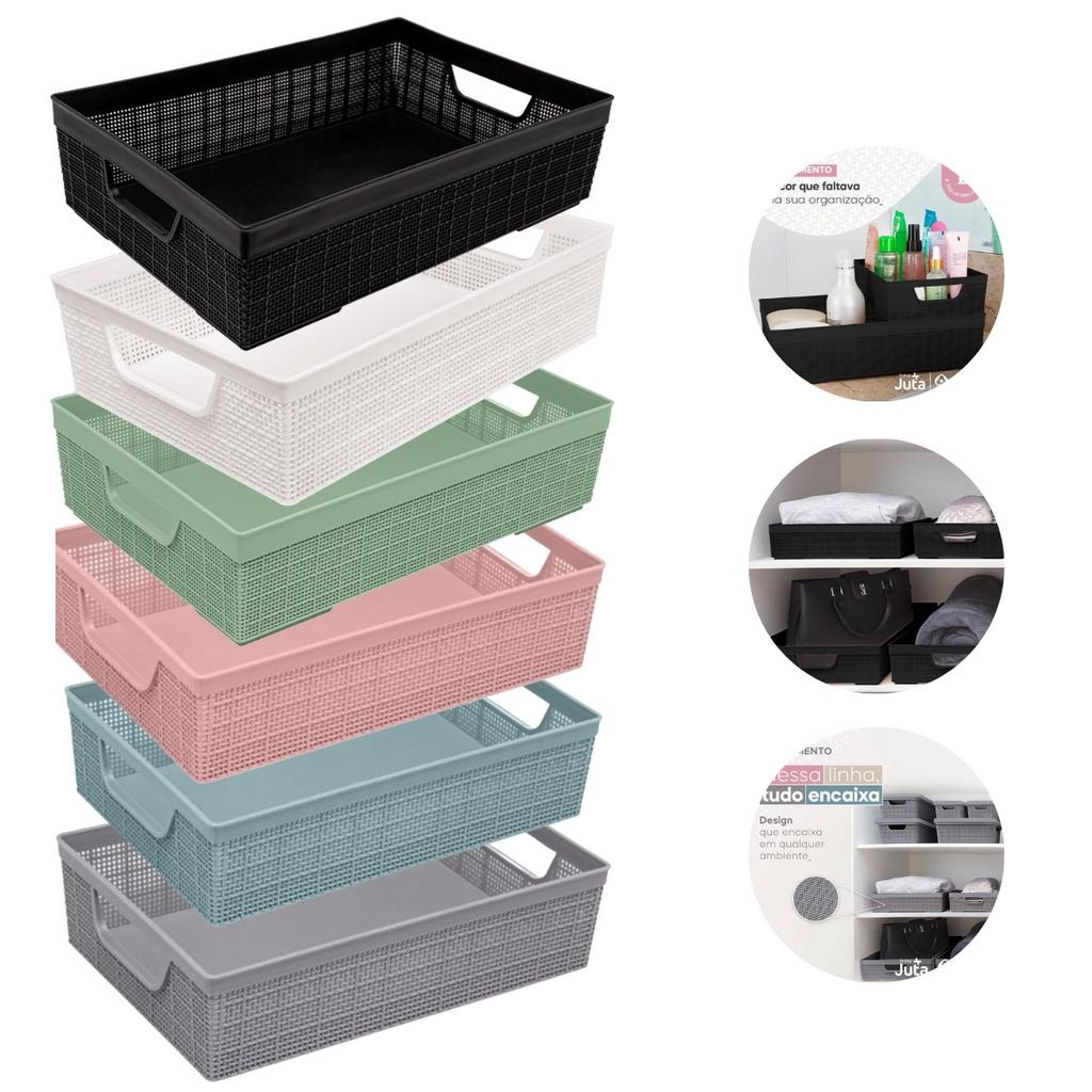 Caixa Organizadora Cesto Multiuso P/M/G 2L,5.2L,11.5L Jaguar Juta em Oferta na Shopee