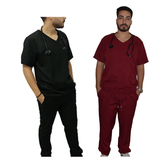 Kit dois conjuntos de Pijama Hospitalar Gabardine, Pijama cirúrgico, scrub. em Oferta na Shopee