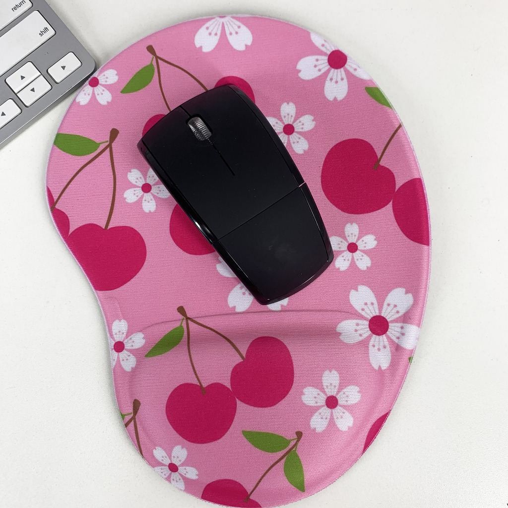 Mousepad – Frutas Cereja - Ergonômico Apoio De Punho Pulso