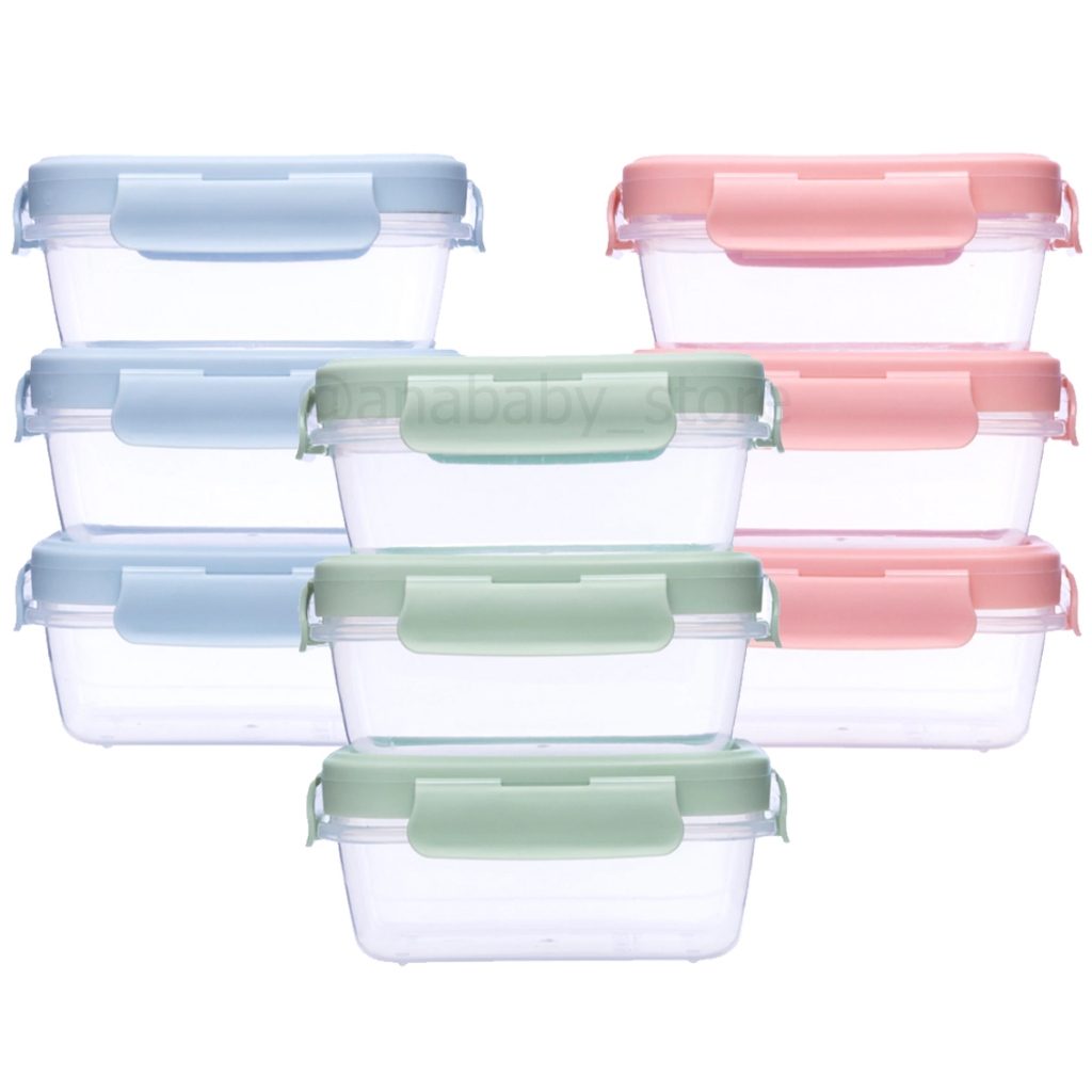 Kit 3 Potes Buba Herméticos Com Tampa AntiVazamento Verde buba Kit potinhos buba com trava