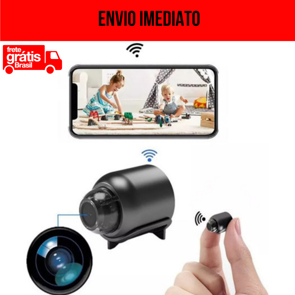 Mini Câmera De Segurança X5 Portátil Full Hd Discreta Monitora Pronta Entrega