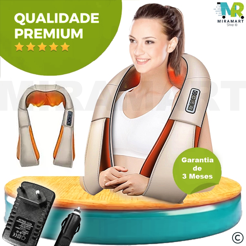 Massageador Pescoço Colete Relaxante Costas E Ombro 3d Shiatsu Infravermelho Bivolt