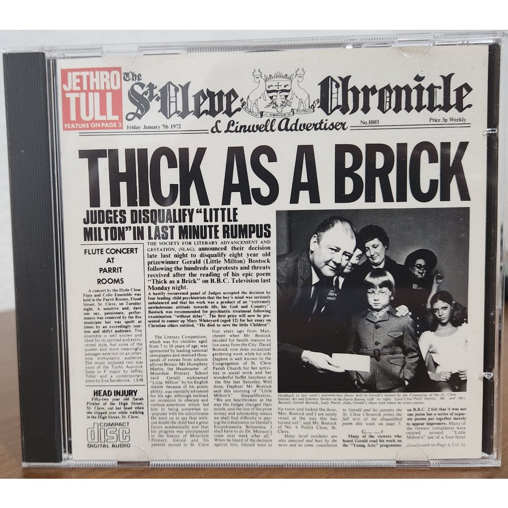 CD JETHRO TULL - THICK AS A BRICK (MADE IN USA)