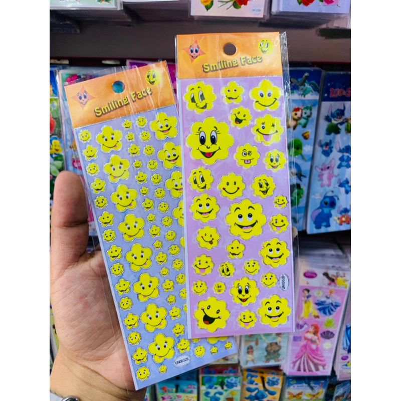 kit de cartelas de adesivos de carinha smile - figurinha - lembrancinha cartela de adesivo infatil escola