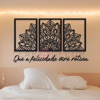 Quadros Decorativos Quarto Casal Grande MDF Vazado Decoração Casa Com Frase em Oferta na Shopee