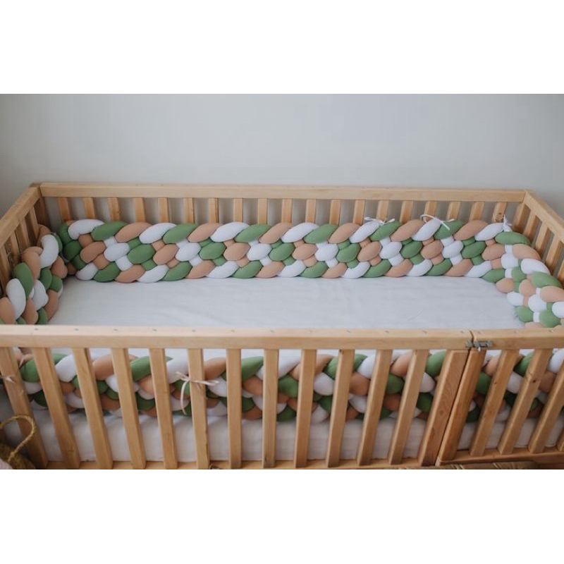 protetor em formato de trança com 6pontas altura de 26cm volta toda cama solteiro 5.5m