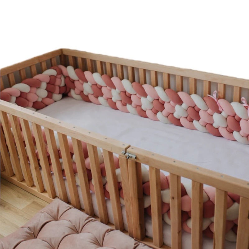 protetor em formato de trança com 6pontas e 26cm de altura volta toda cama solteiro