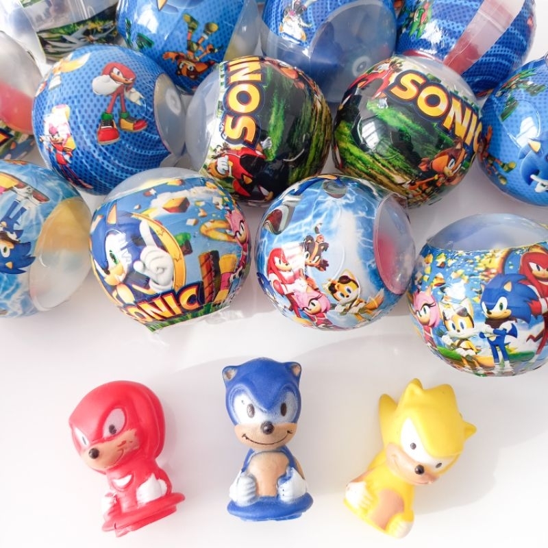 10/20/30/40 Capsula Bola Ouriço Azul Sonic Surpresa 2pol Infantil - Envelopada Lembrancinha / Festas