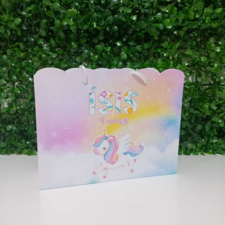 Sacolinha Personalizada Unicórnio | Festa Unicórnio | Personalizados | Lembrancinhas | Festa infantil | Aniversário