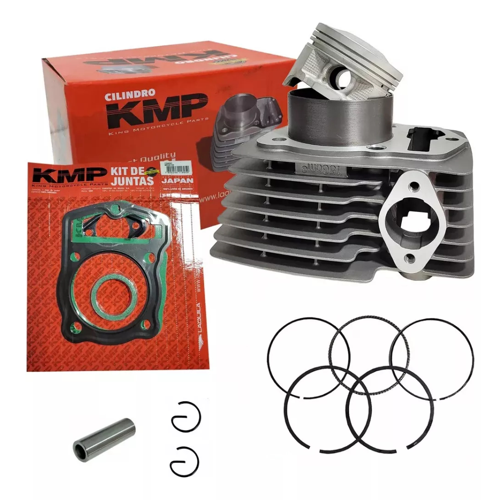 Kit Cilindro Motor Pistão Anéis Nxr Bros 150 Ohc 2003 2004 2005 Kmp Original - Spare Parts and Accessories for Vehicles