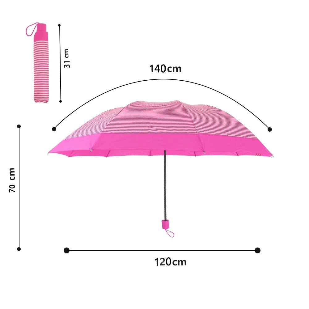 Guarda Chuva Estampada Reforçado Contra Vento Femenino Sortida Aleatoria
