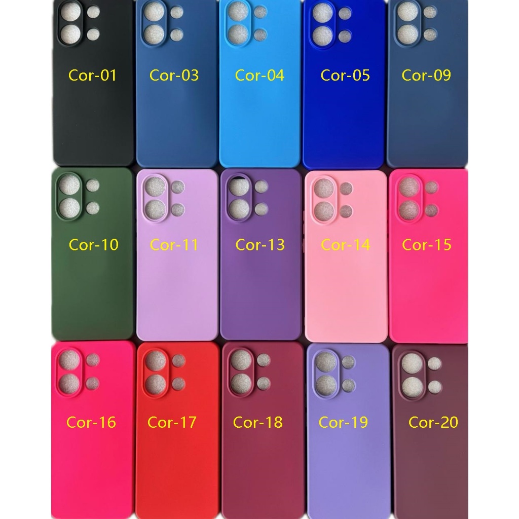Capa Capinha Anti impacto Para Celular  Xiaomi Redmi Note 13 Pro Plus 5G - Com Interior Aveludado de Silicone / 014XM  - CP 014