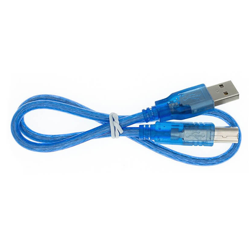 Cabo Usb B 50cm Para Uno R3 ou Mega Arduino Conexão Conector