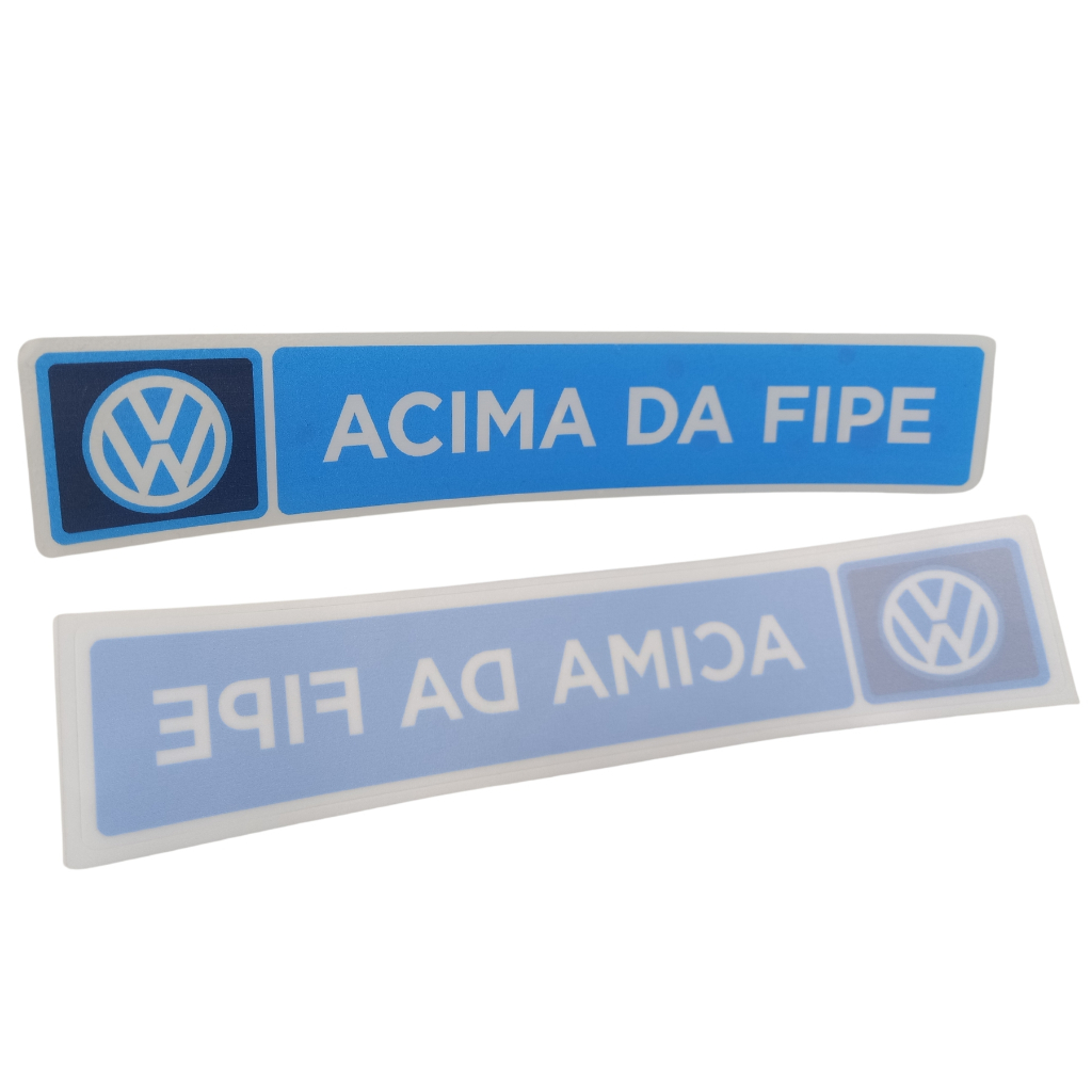 ADESIVO ACIMA DA FIPE VOLKSWAGEN / ADESIVO DECORATIVO PADRÃO DAS CONCESSIONÁRIAS VOLKSWAGEN em Oferta na Shopee