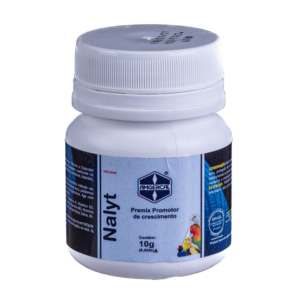 Nalyt 100 Plus para Pássaros com Problemas Respiratórios - Amgercal 10g
