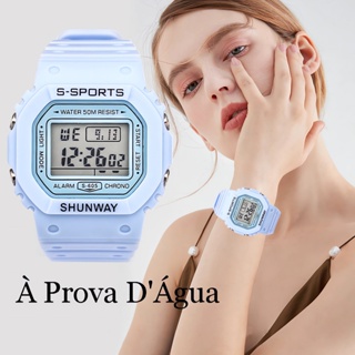 Relógio De Casal A Prova D'água Eletrônico Relógio Silicone Feminino Digital LED Original Unissex em Oferta na Shopee
