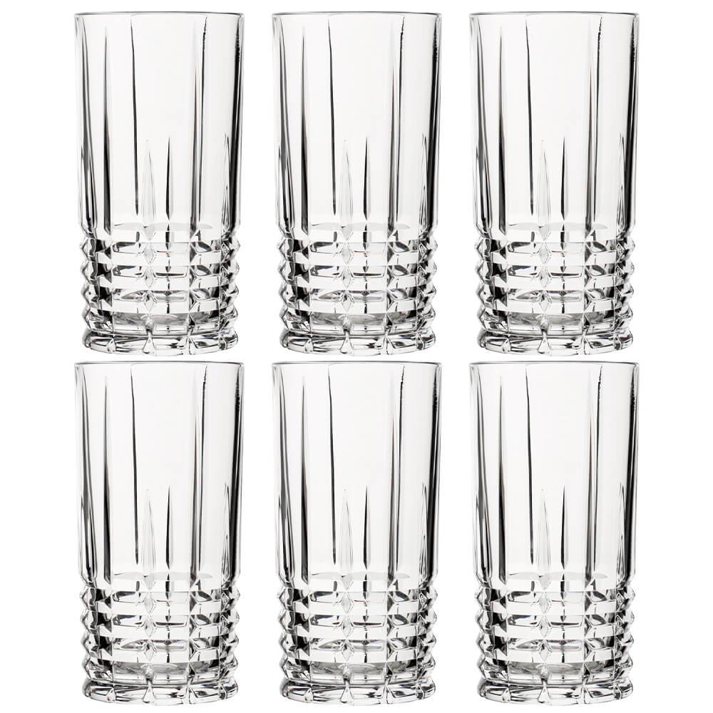 Jogo de Copos de Vidro Transparente Simetria 6 peças 370ml – Casambiente