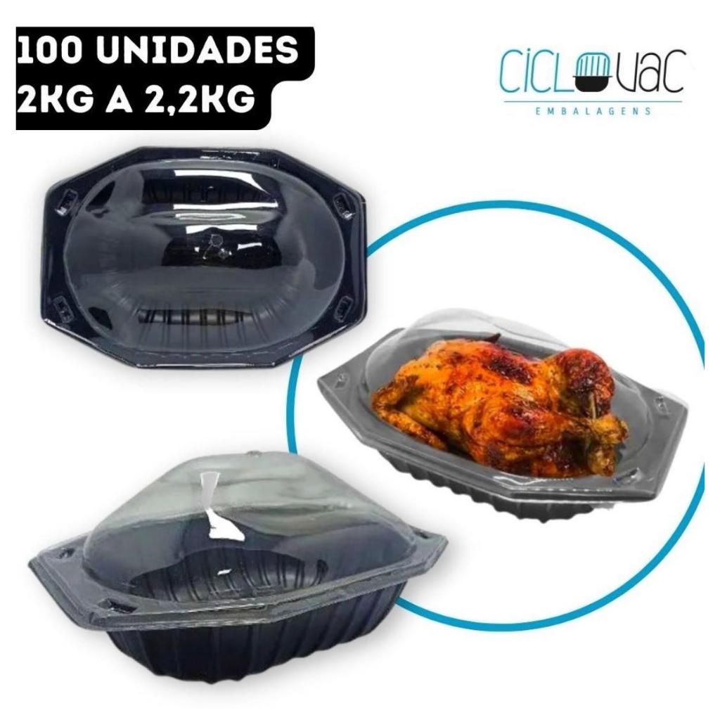 100unidades Embalagem Para Frango Assado em Oferta na Shopee
