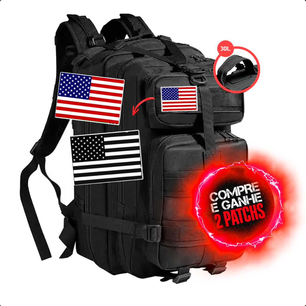 Mochila tática militar 30 Litros Impermeável American Lona Oxford Tática