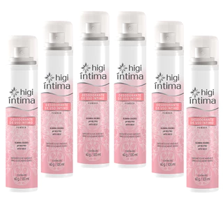 Desodorante Íntimo Daxx Higi Íntima Powder pH Neutro Kit 6Un