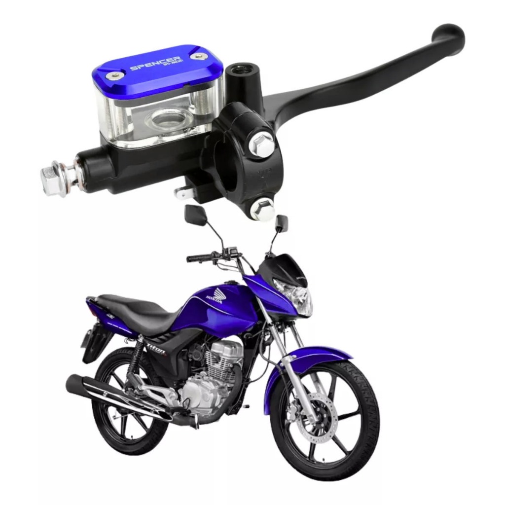 Burrinho Freio Esportivo Universal Azul Cb 300 Cg  Fan 125Titan 125 150 160 Cbx 250 Twister Cbx 200
