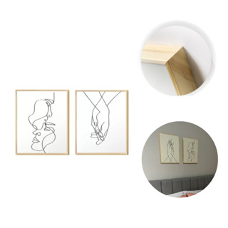 Dupla de Quadros Quarto Casal Minimalista Preto e Branco em Oferta na Shopee