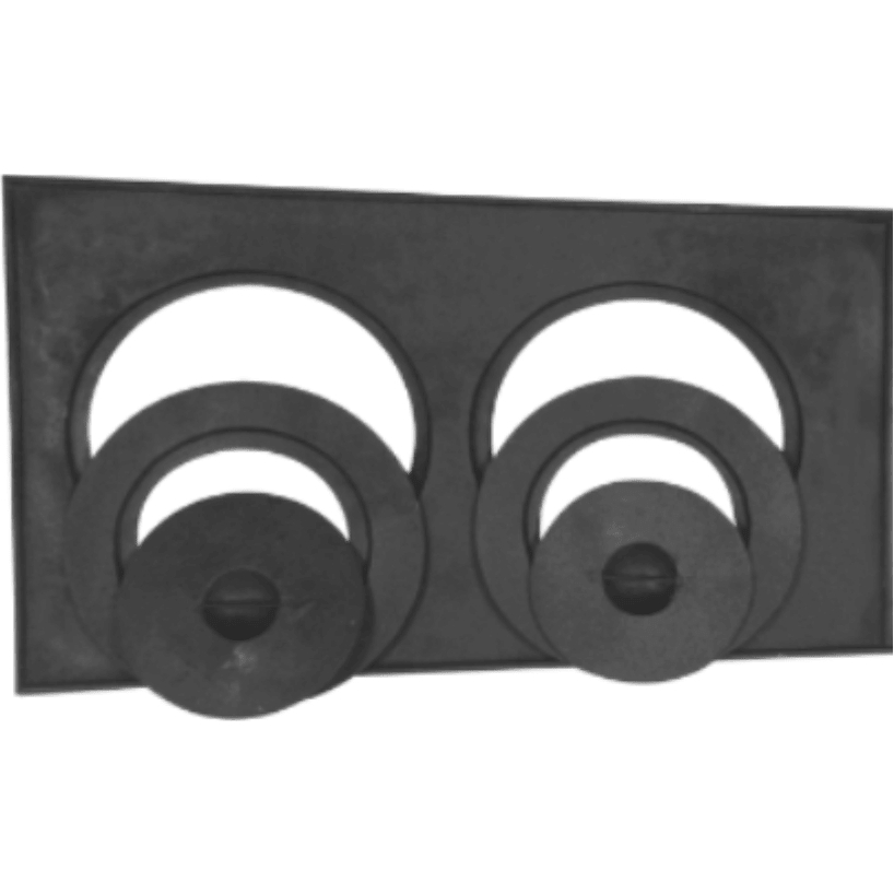 Chapa Para Fogão a Lenha 2 Furos Com Redução 54x32x29